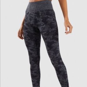Gymshark black camo workout leggings